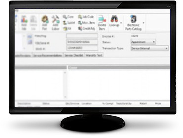 Interface du logiciel DealerVu